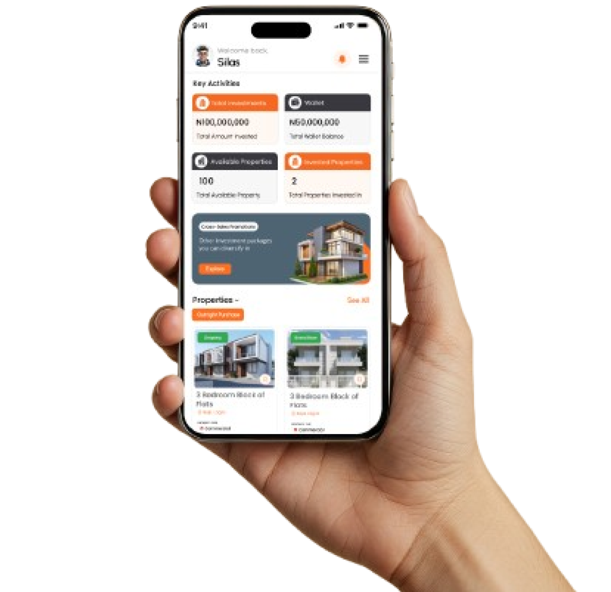 NeedHomes app on phone
